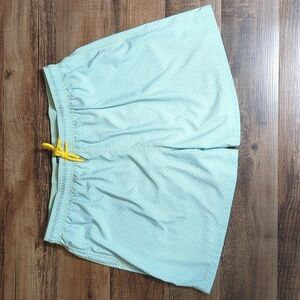 Capelle Classic Collins Compression Swim Trunks Size 4XL in Teal and Yellow